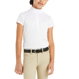 10009461 Ariat Kids' Aptos Short Sleeve Show Top - White