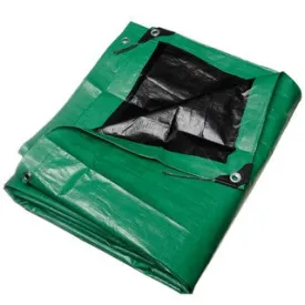 12' x 16' Heavy Duty Green/Black Poly Tarp (10 mil)