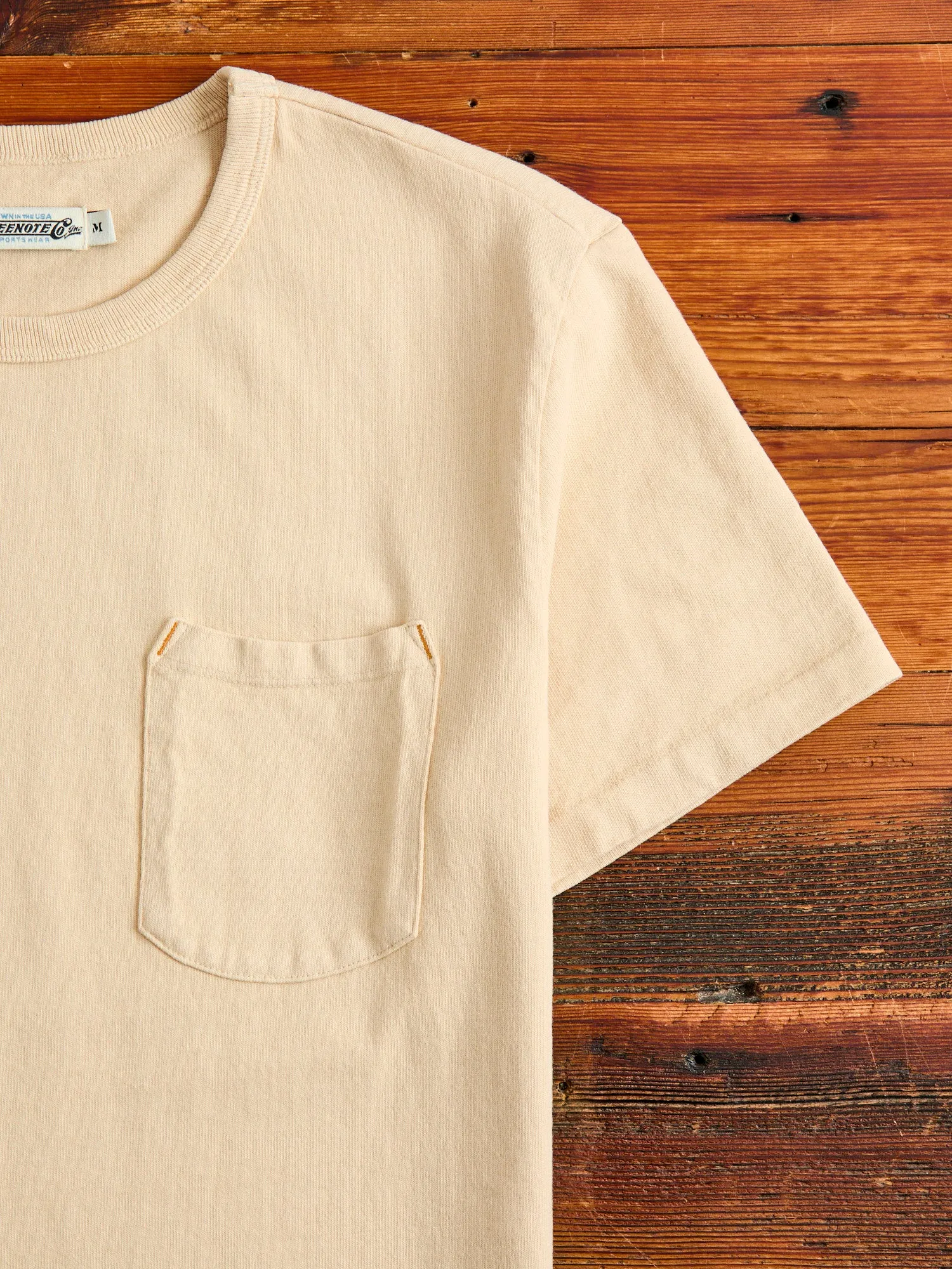 13oz Pocket T-Shirt in Cream