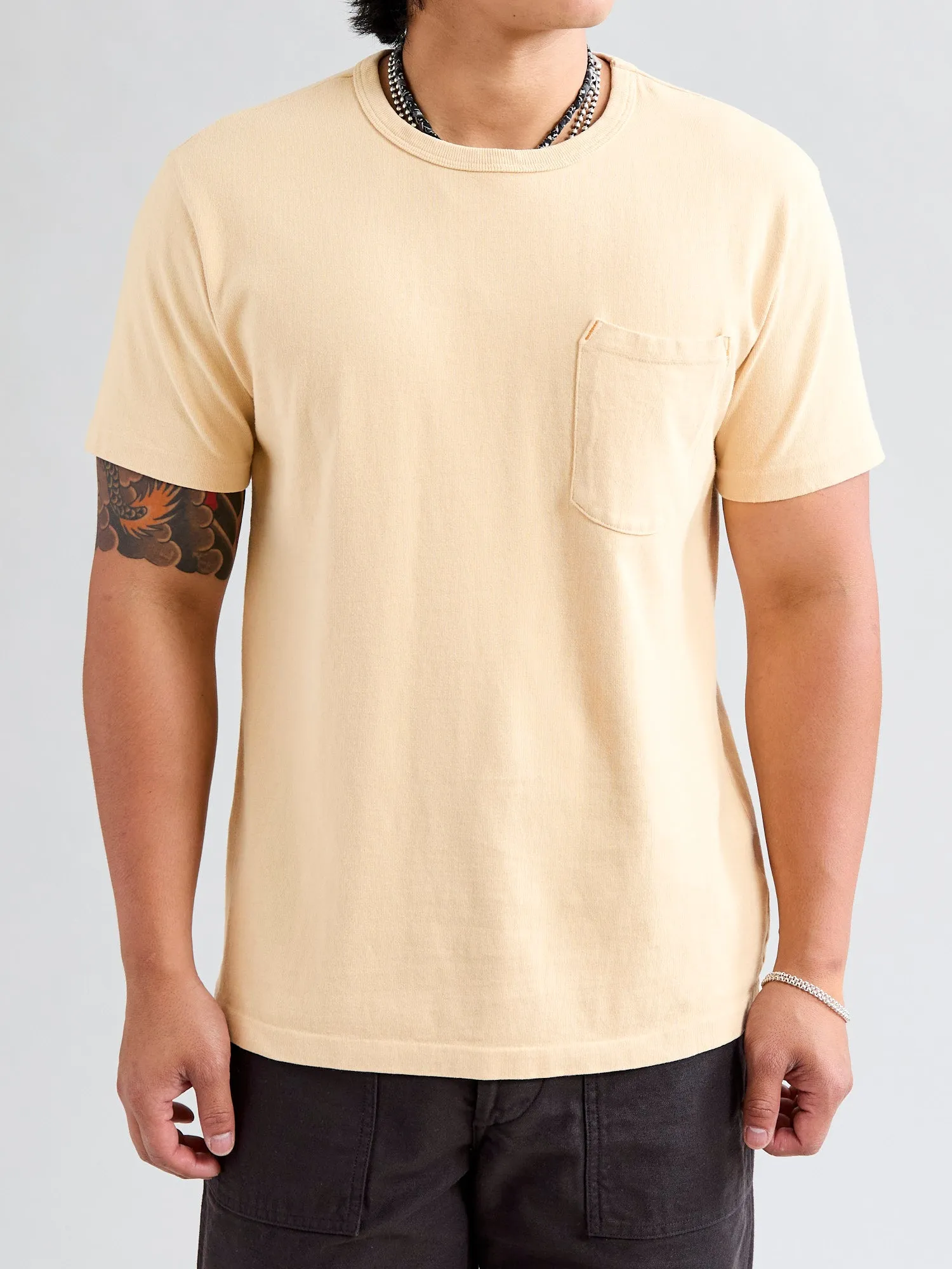 13oz Pocket T-Shirt in Cream