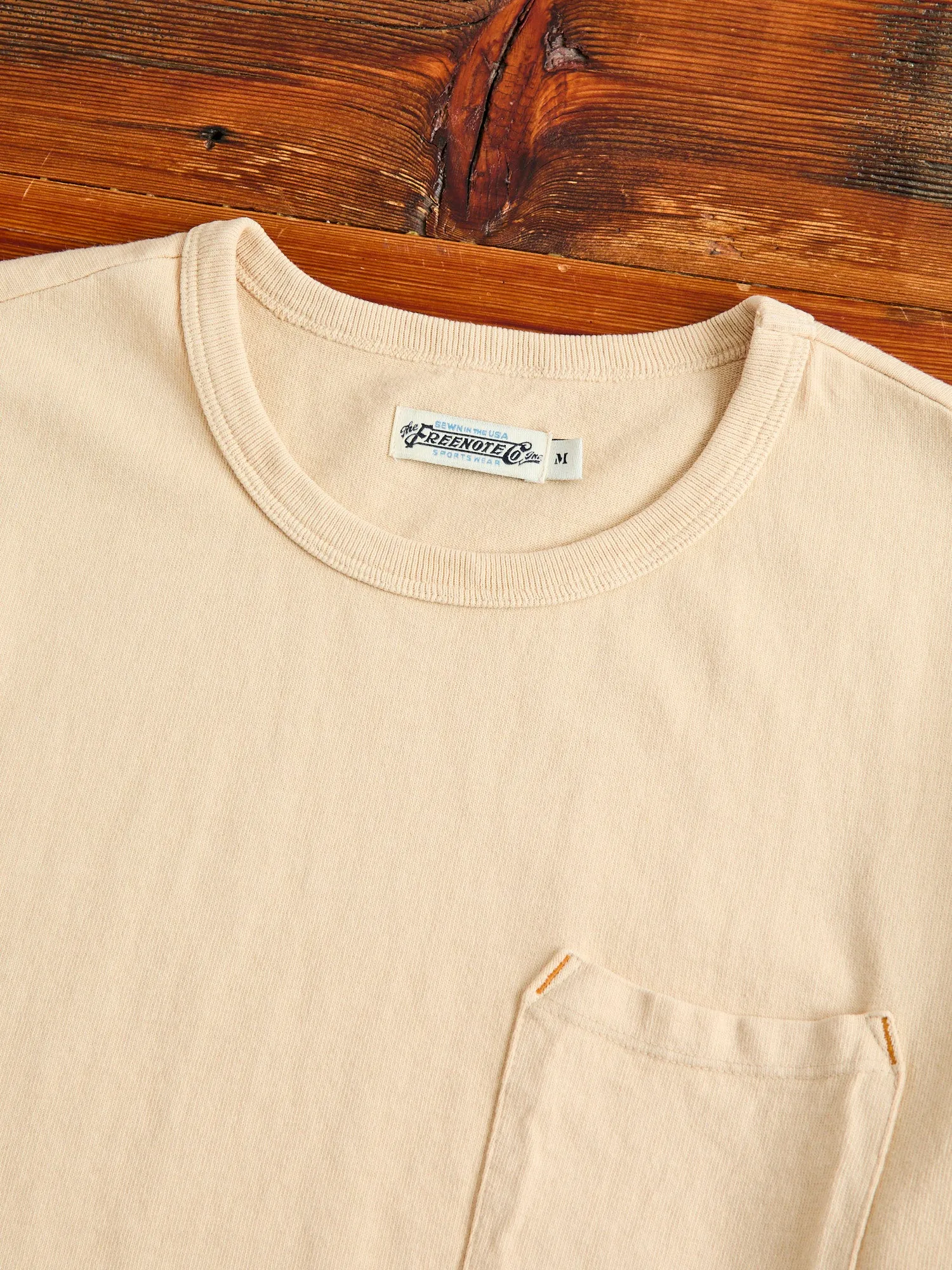 13oz Pocket T-Shirt in Cream