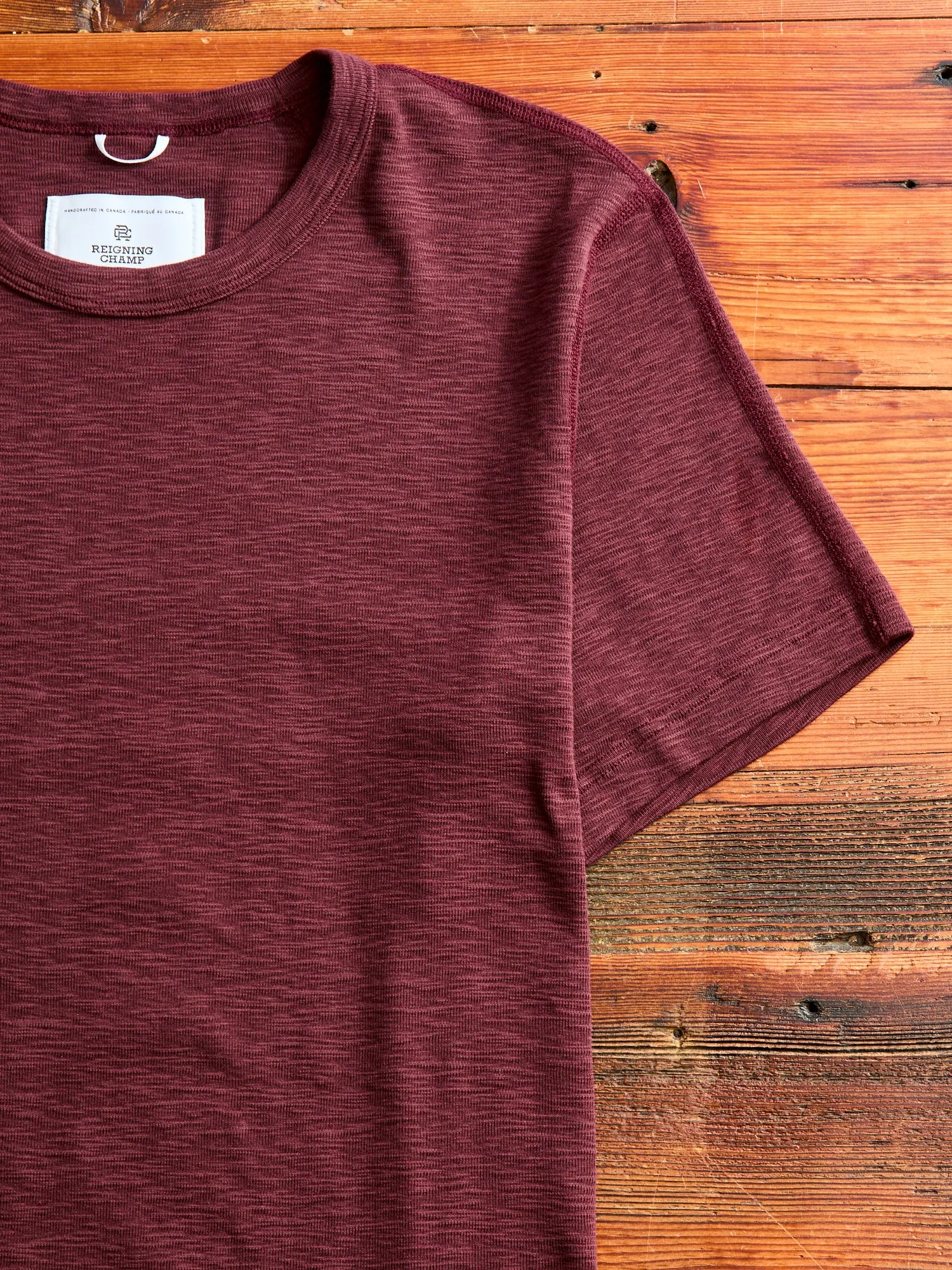 1x1 Slub T-Shirt in Crimson