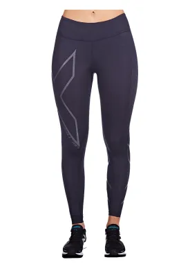 2XU Womens Hyoptic Mid Rise Compression Tights <br> WA2864B STL/BRF