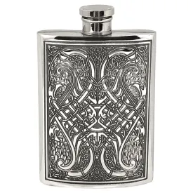 4oz Pewter Hip Flask with Celtic Knot Design