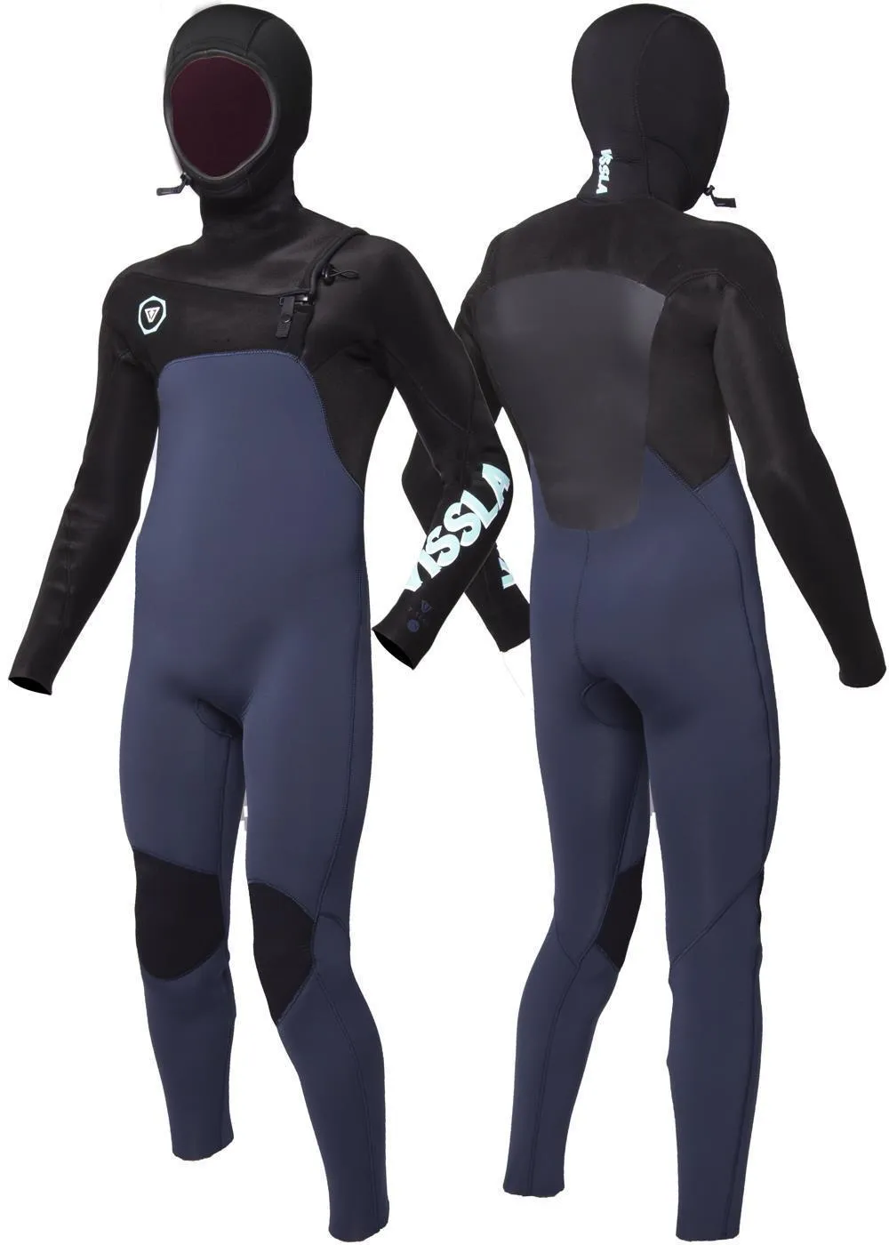 7 Seas Boys 5-4-3 Full Hooded Chest Zip Wetsuit