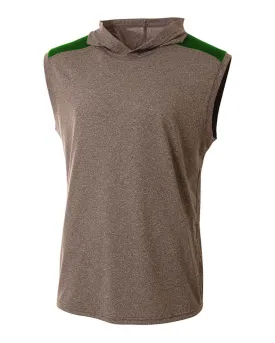 A4 N3031 Tourney Hooded Tee - Heather Forest