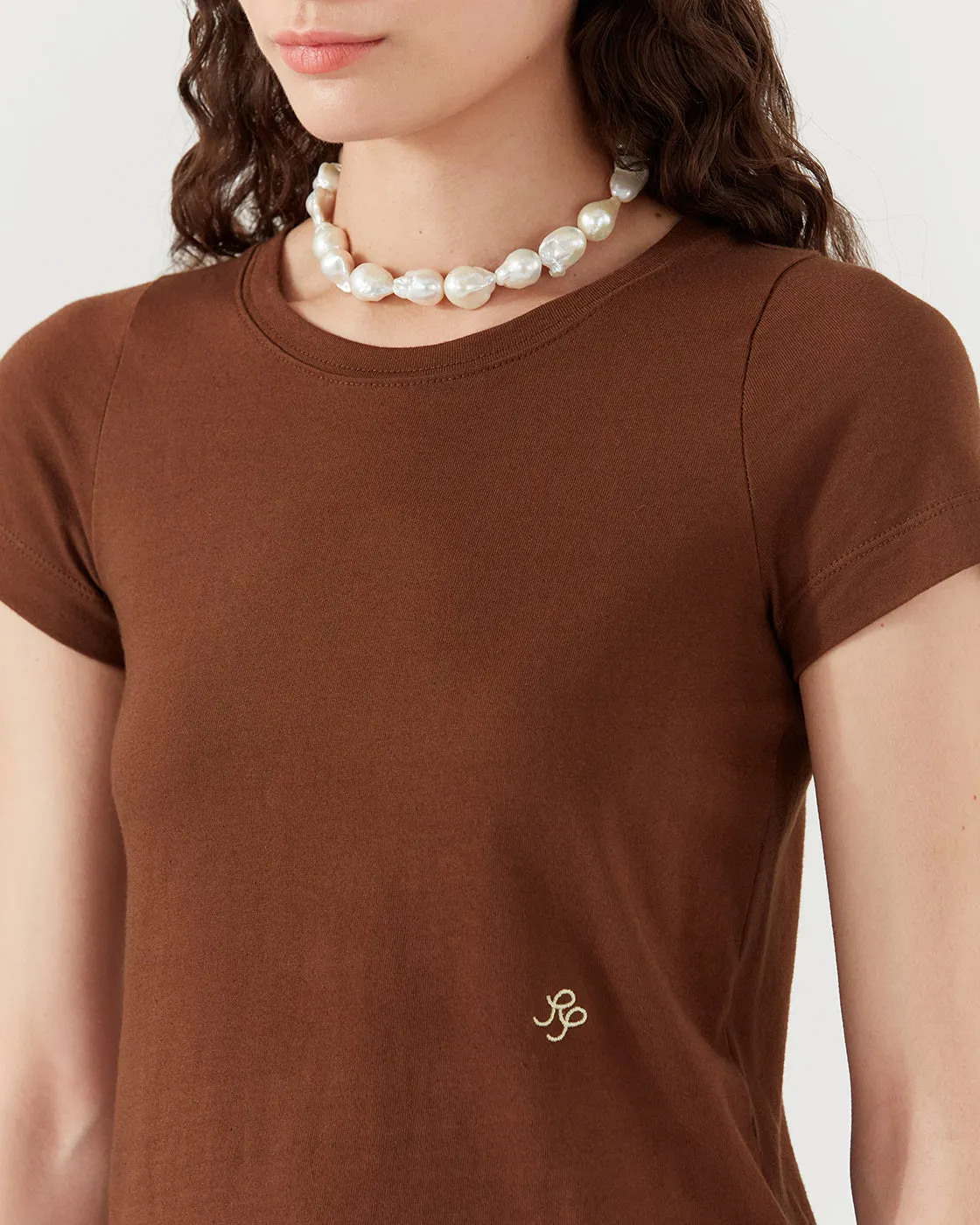 Adina T-Shirt Organic Cotton Jersey Brown