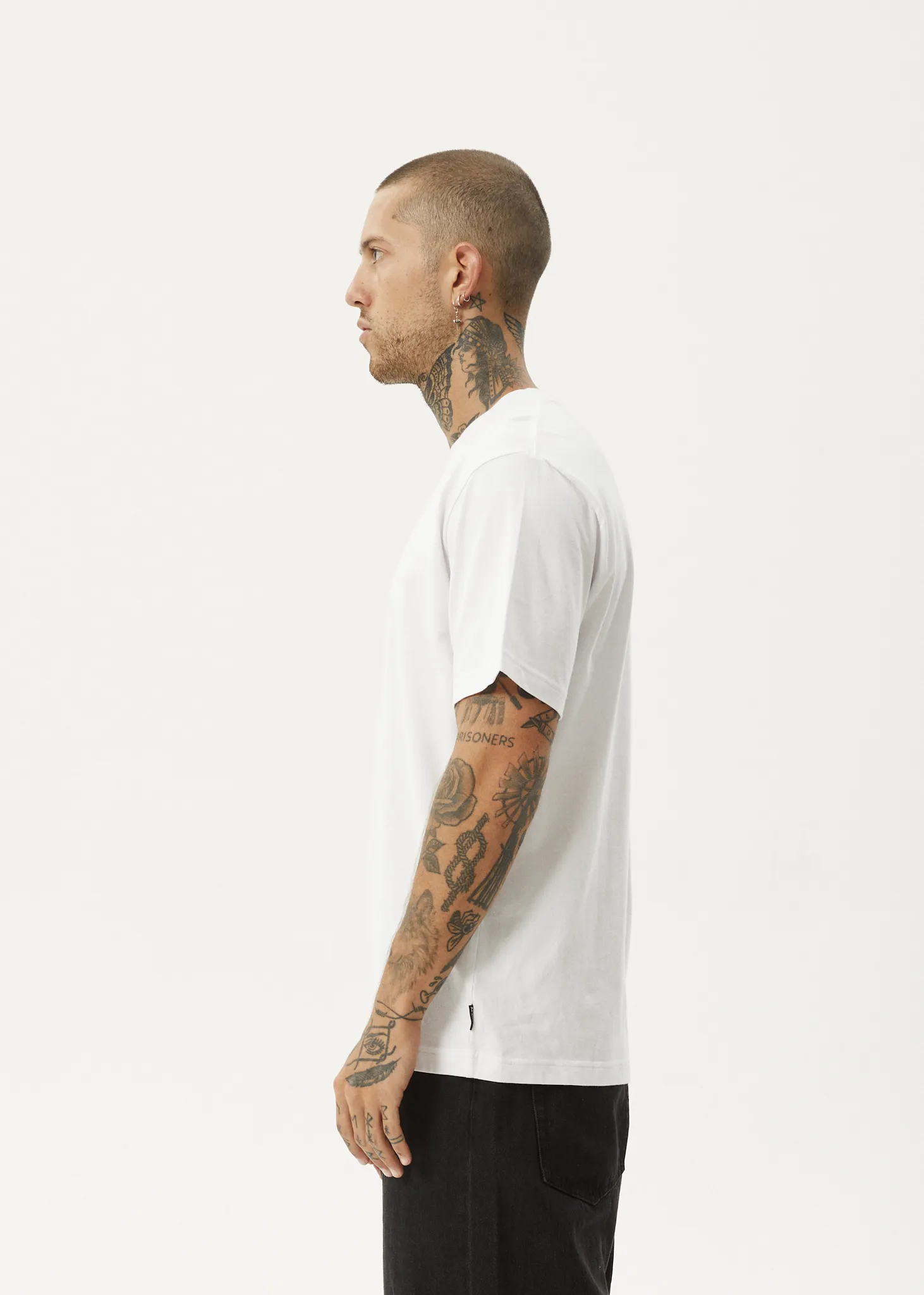 AFENDS Mens Dosed - Retro Fit Tee - White