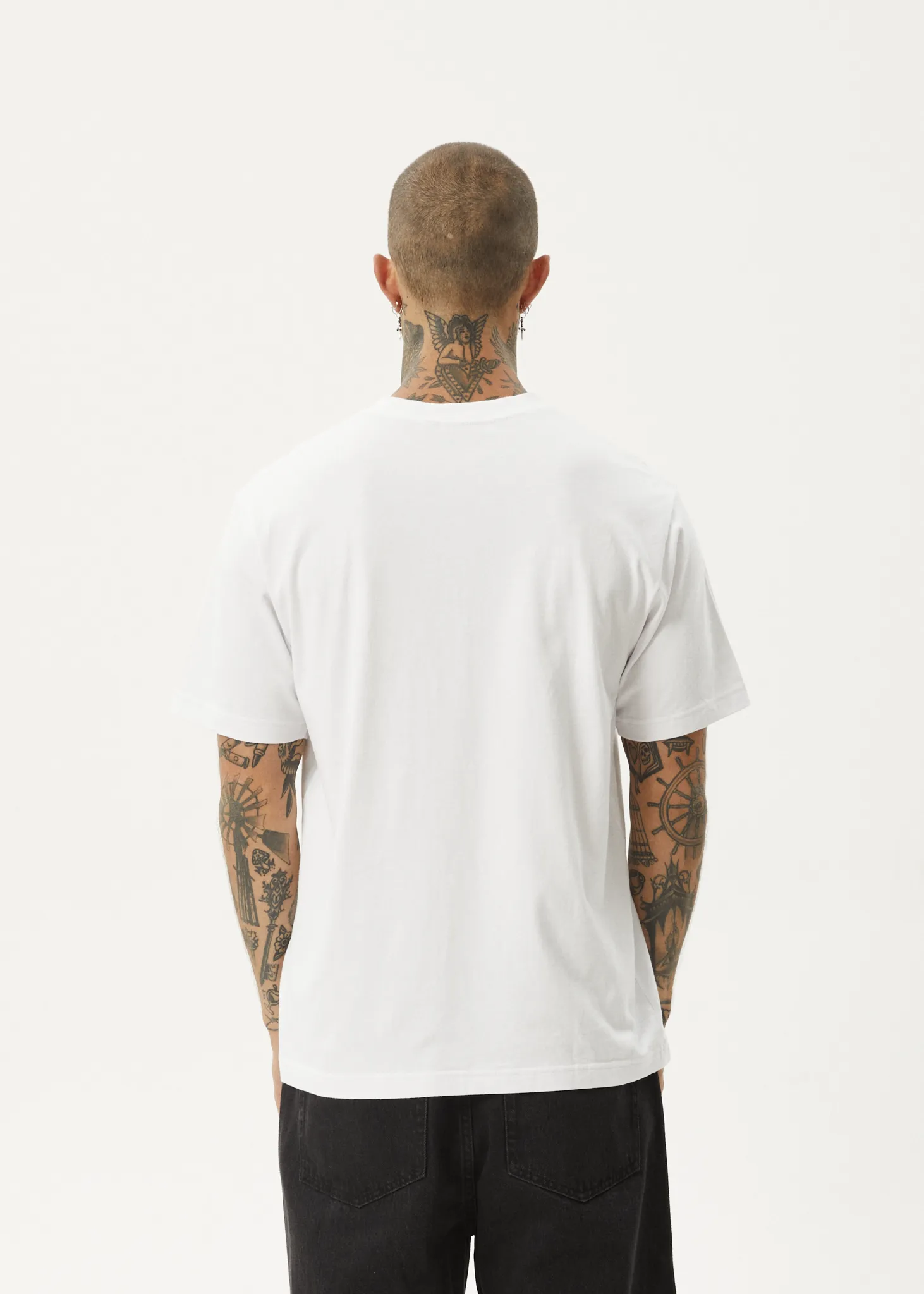 AFENDS Mens Dosed - Retro Fit Tee - White