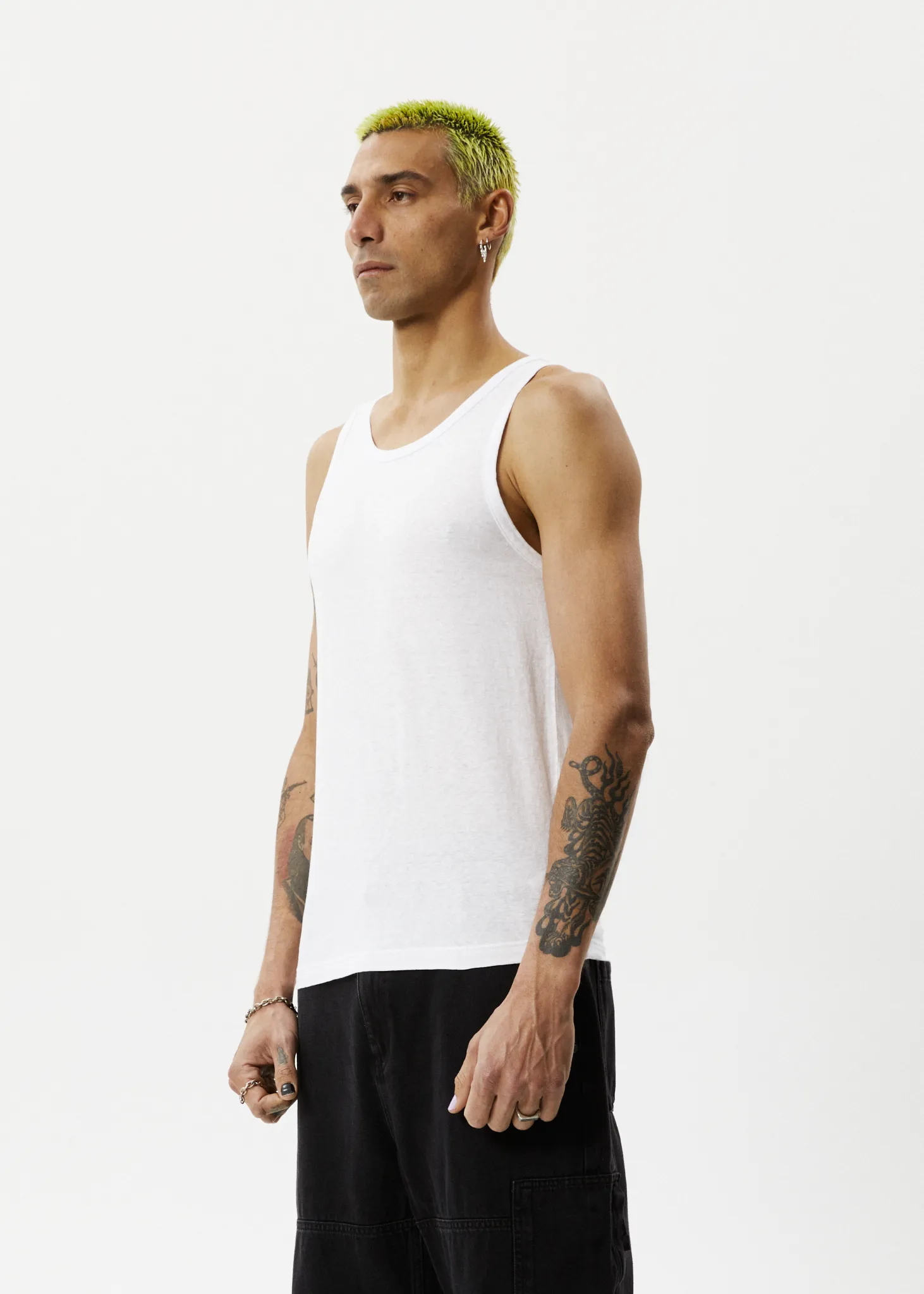 AFENDS Mens Laidback - Singlet - White