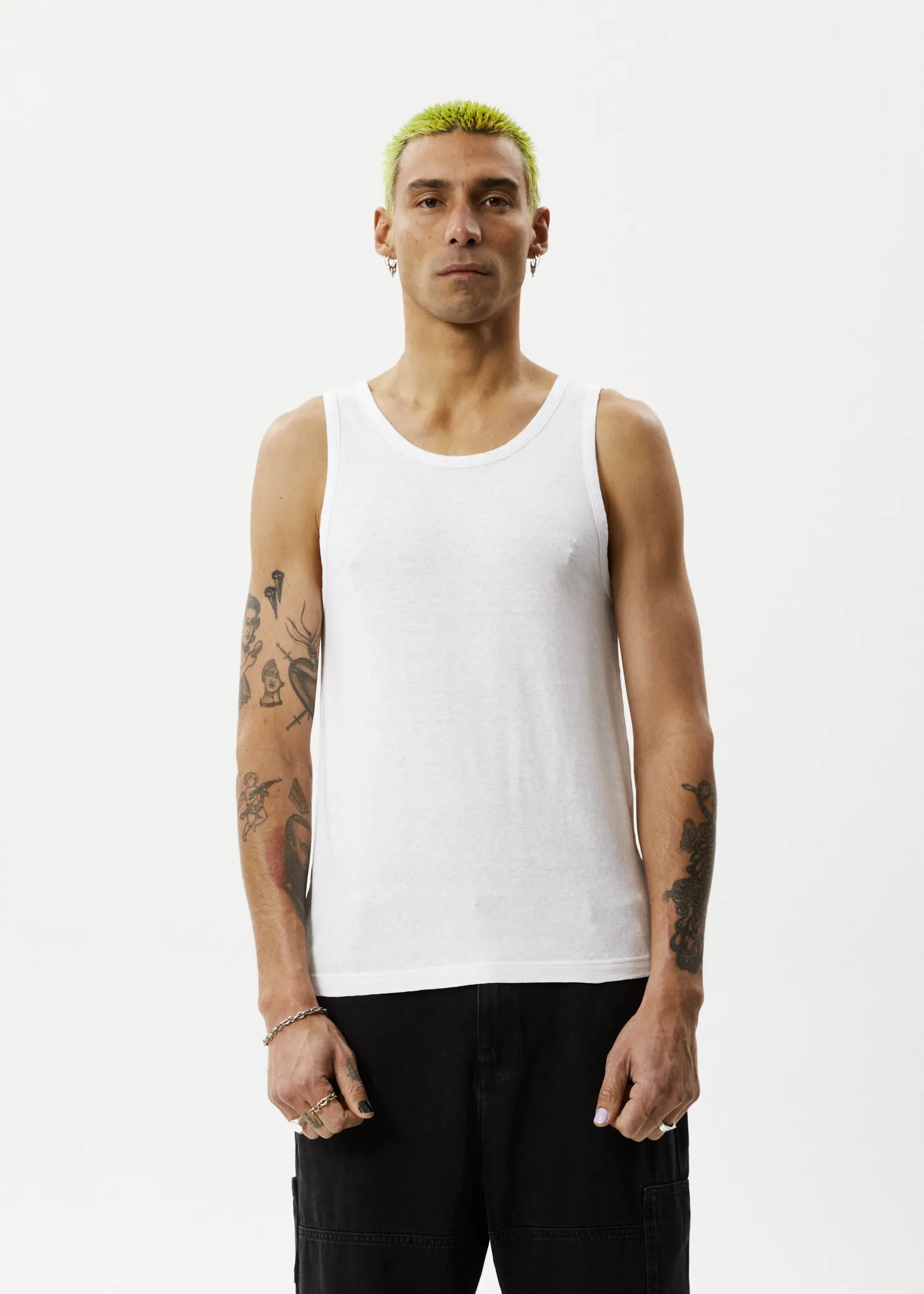 AFENDS Mens Laidback - Singlet - White