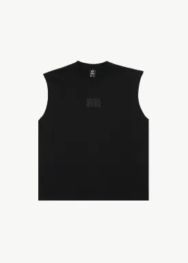 AFENDS Mens Limits - Graphic Sleeveless T-Shirt - Black