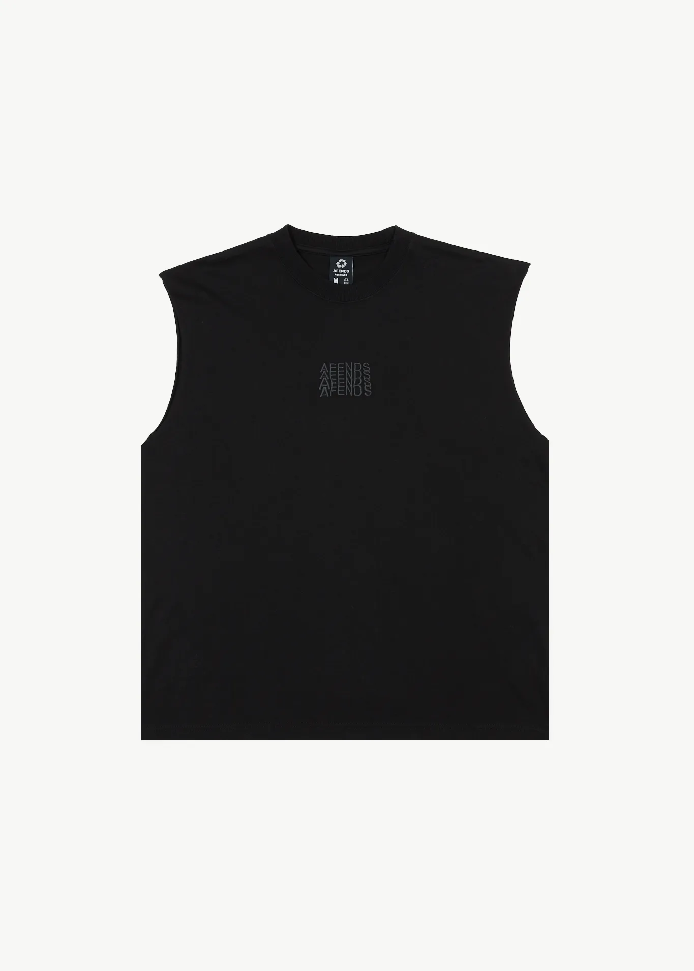 AFENDS Mens Limits - Graphic Sleeveless T-Shirt - Black