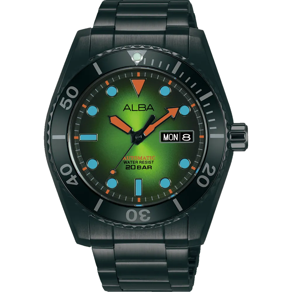 Alba Sports Automatic Green Dial Mens Watch AL4285X