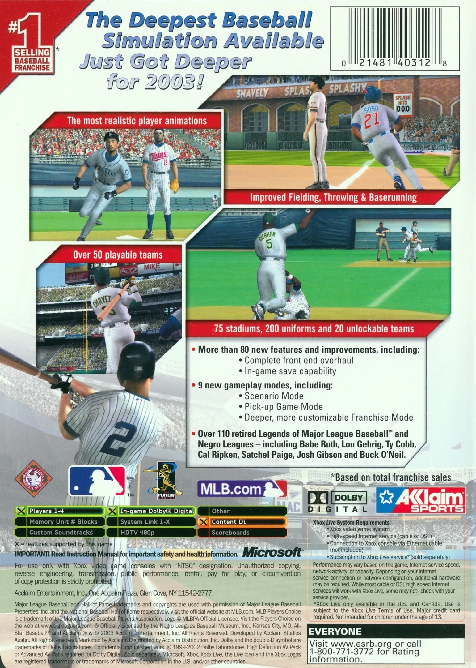 All-Star Baseball 2004 - (XB) Xbox [Pre-Owned]