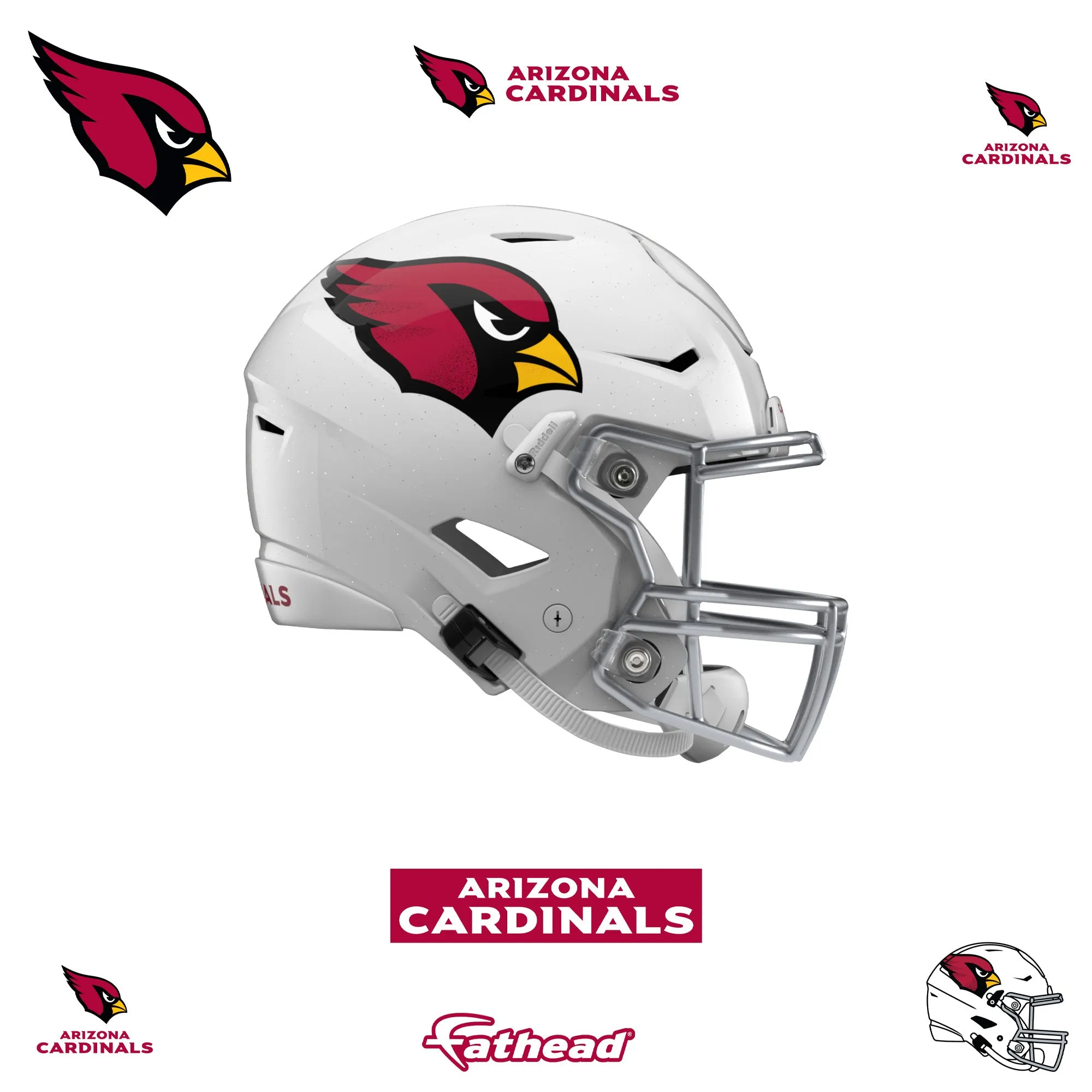 Arizona Cardinals:  Helmet        - Officially Licensed NFL Removable     Adhesive Decal