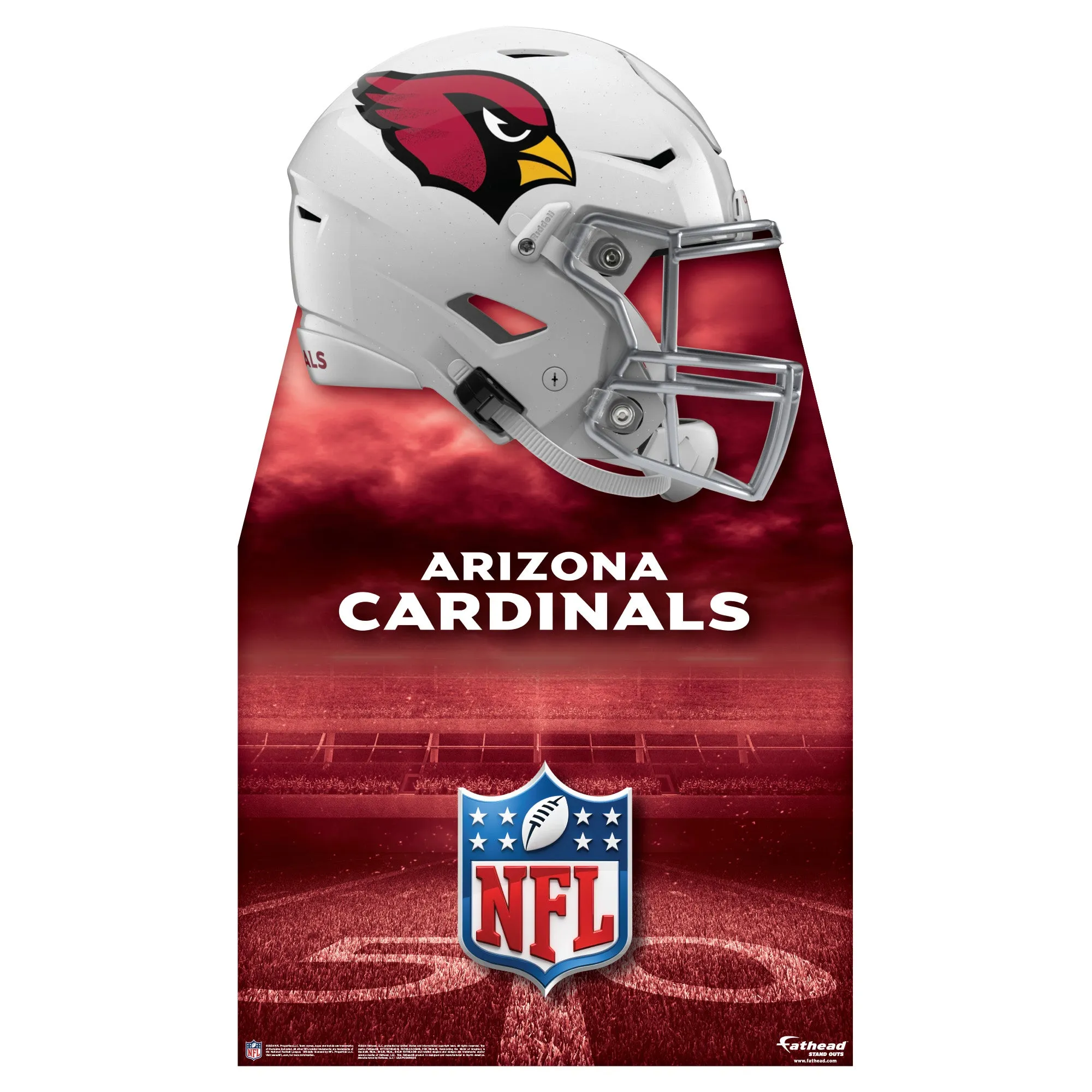 Arizona Cardinals:  Helmet Stand Out Life-Size   Foam Core Cutout  - Officially Licensed NFL    Stand Out