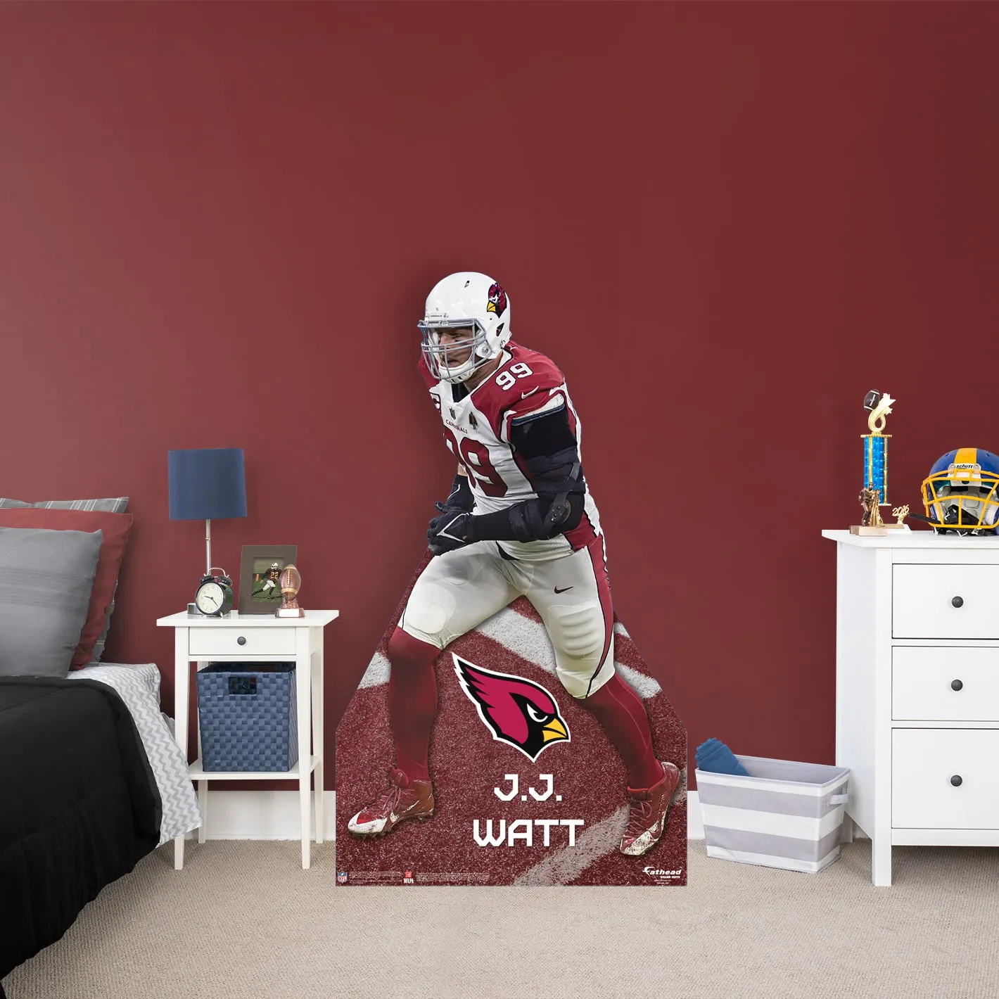 Arizona Cardinals: J.J. Watt Stand Out Life-Size Foam Core Cutout - Officially Licensed NFL Stand Out