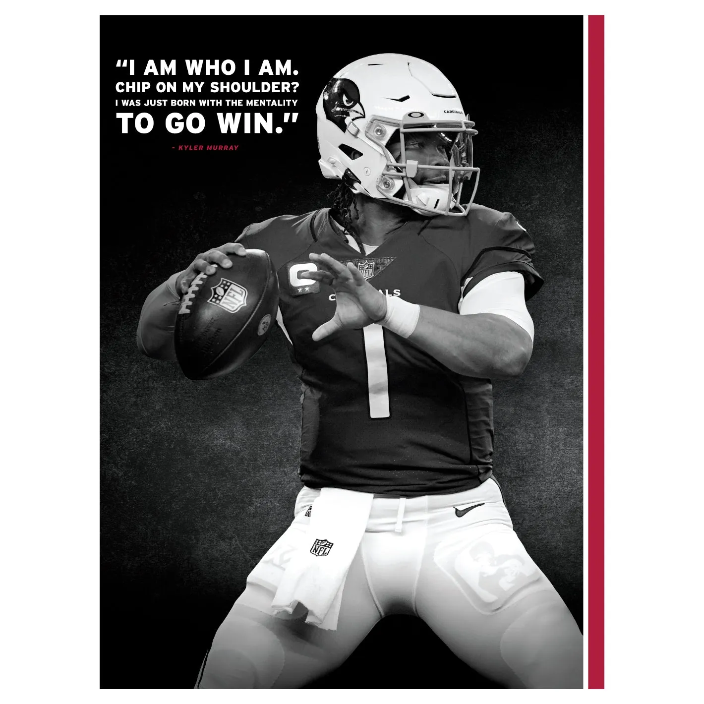 Arizona Cardinals: Kyler Murray Inspirational Poster - Officially Licensed NFL Removable Adhesive Decal