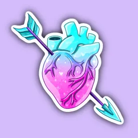 Arrow Through the Heart Sticker