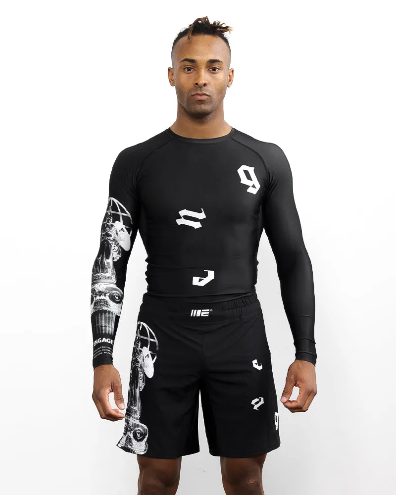 Athena Long Sleeve Rash Guard - Black