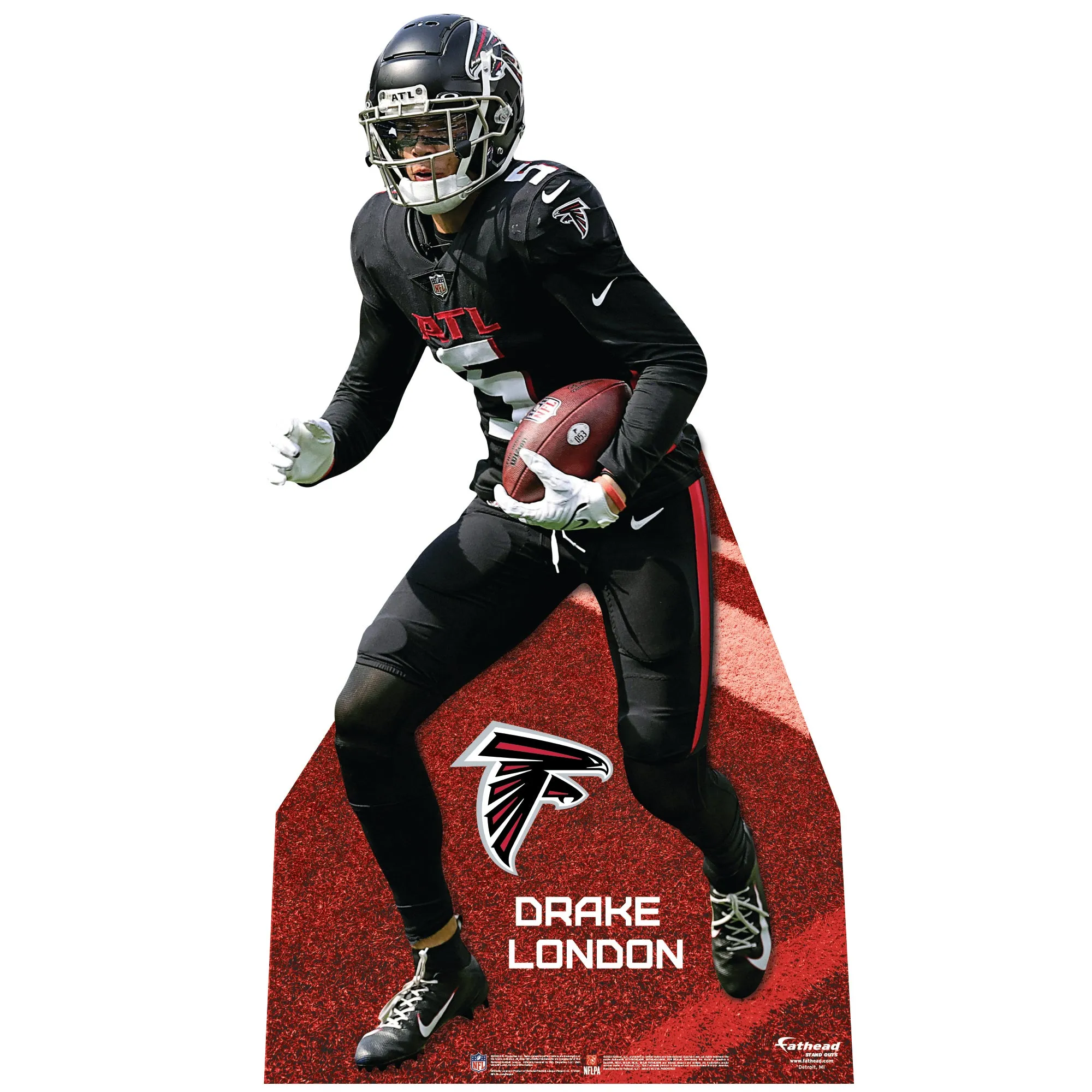 Atlanta Falcons: Drake London   Life-Size   Foam Core Cutout  - Officially Licensed NFL    Stand Out