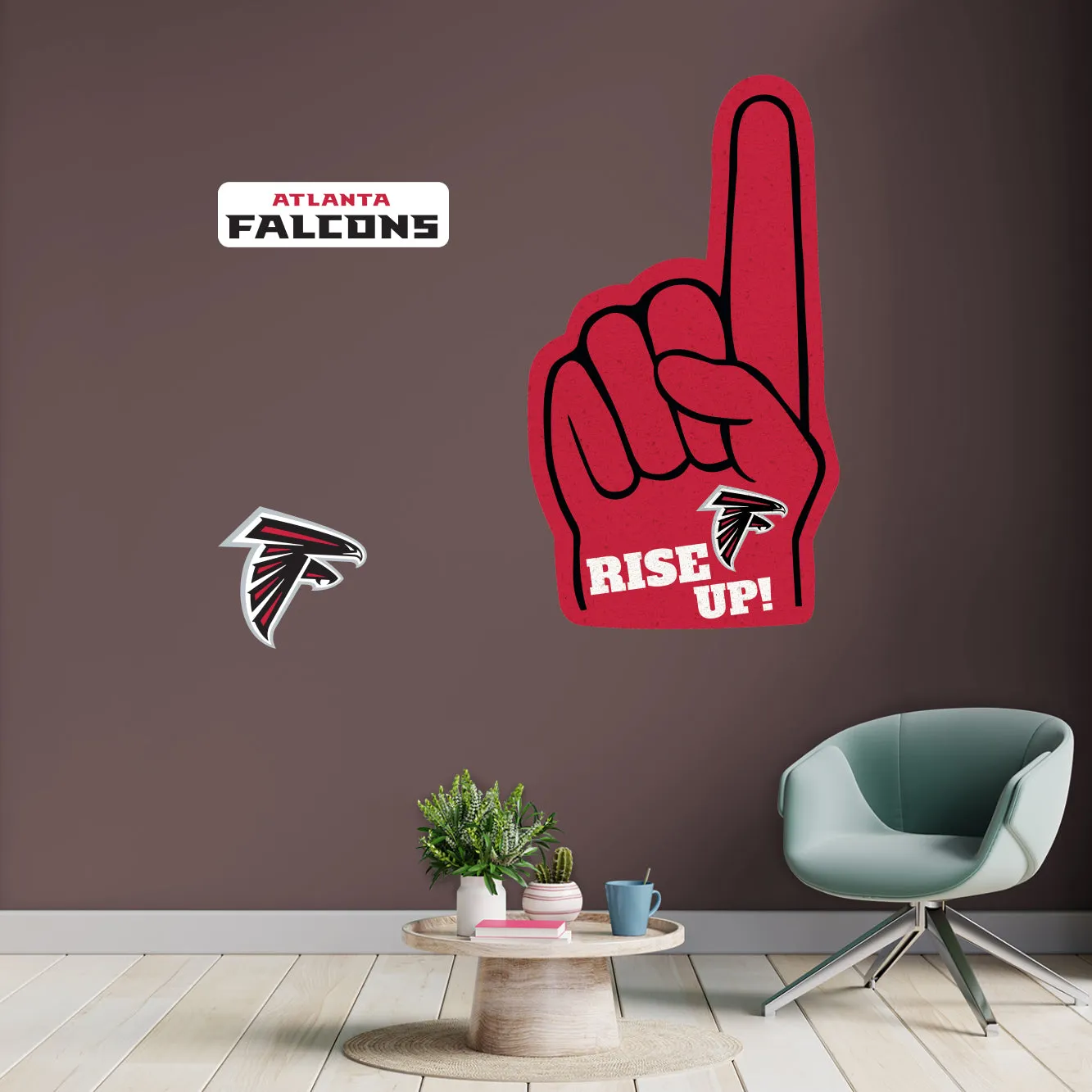 Atlanta Falcons: Foam Finger - Officially Licensed NFL Removable Adhesive Decal