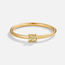 August Birthstone 18K Gold Ring