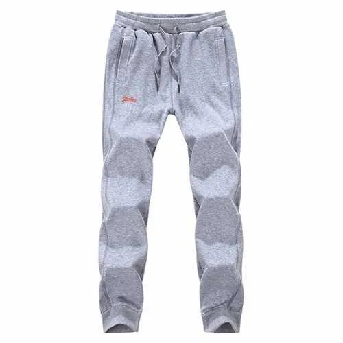 Autumn Winter Mens Plus Velvet Warm Cotton Trousers Casual Sports Sweat Jogger pants 4 Colors