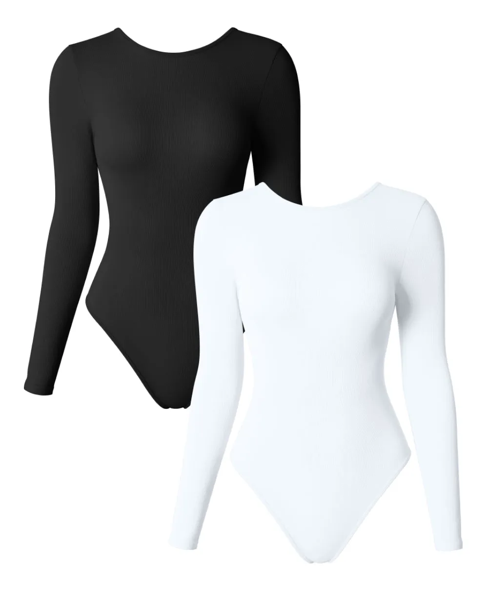 Backless Round Neck Long Sleeve Bodysuits