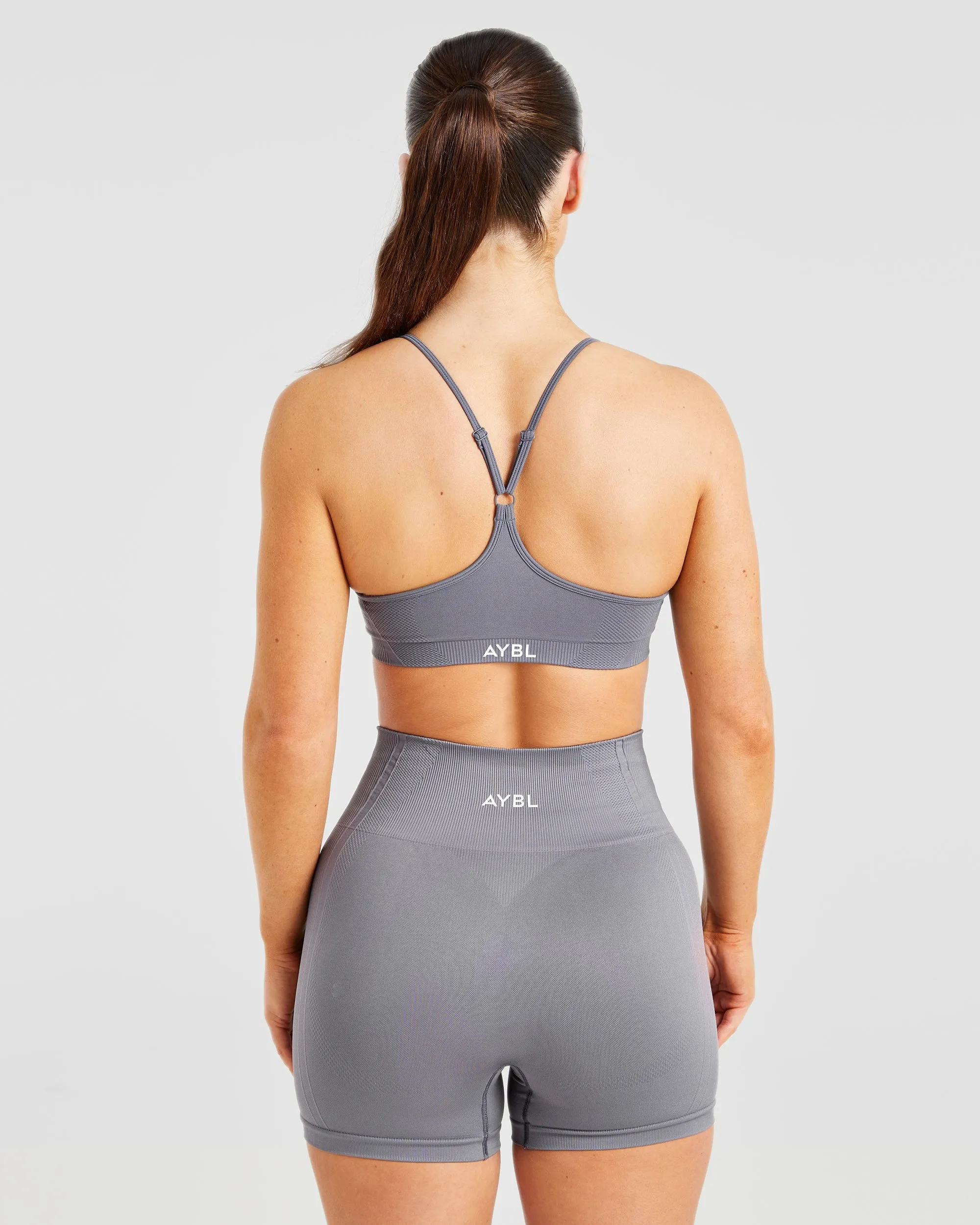 Balance V3 Seamless Strappy Sports Bra - Charcoal Grey