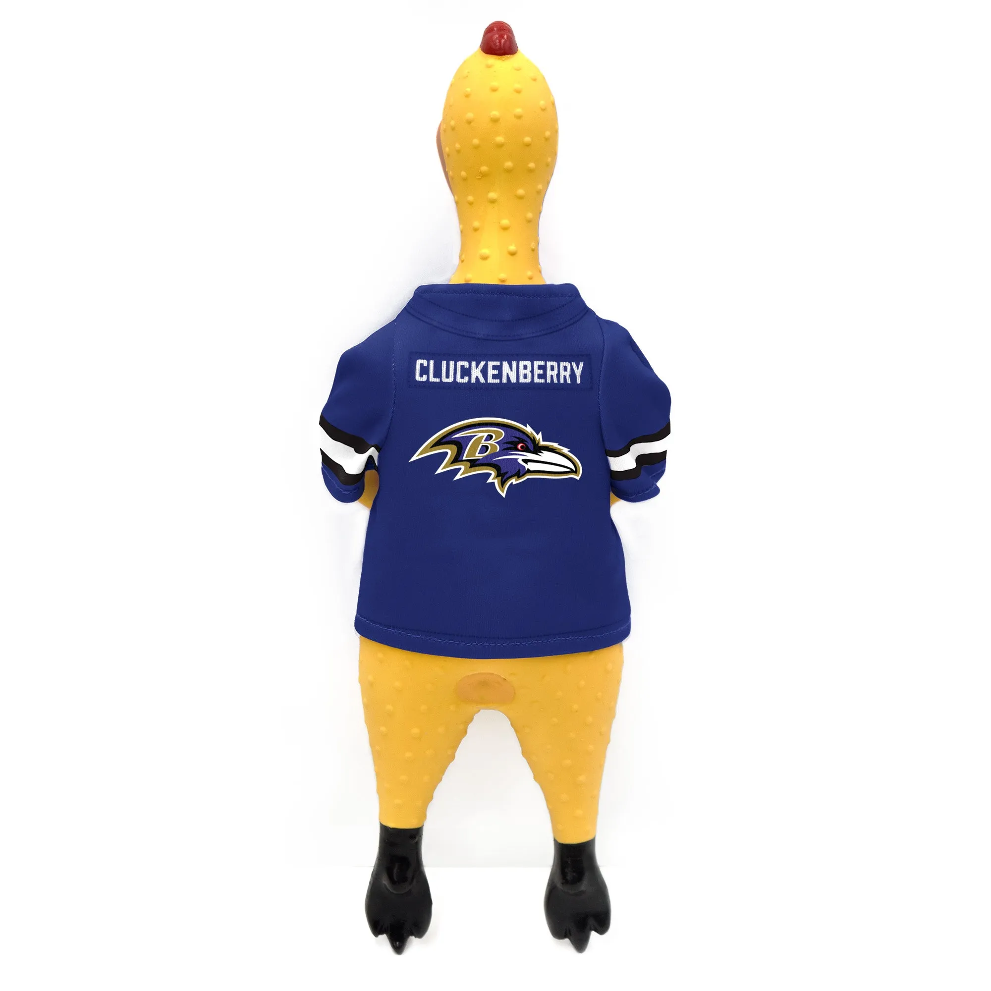 Fun Baltimore Ravens Squeaky Rubber Chicken Pet Toy - Durable, Entertaining Toy for Dogs and Cats