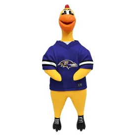 Fun Baltimore Ravens Squeaky Rubber Chicken Pet Toy - Durable, Entertaining Toy for Dogs and Cats