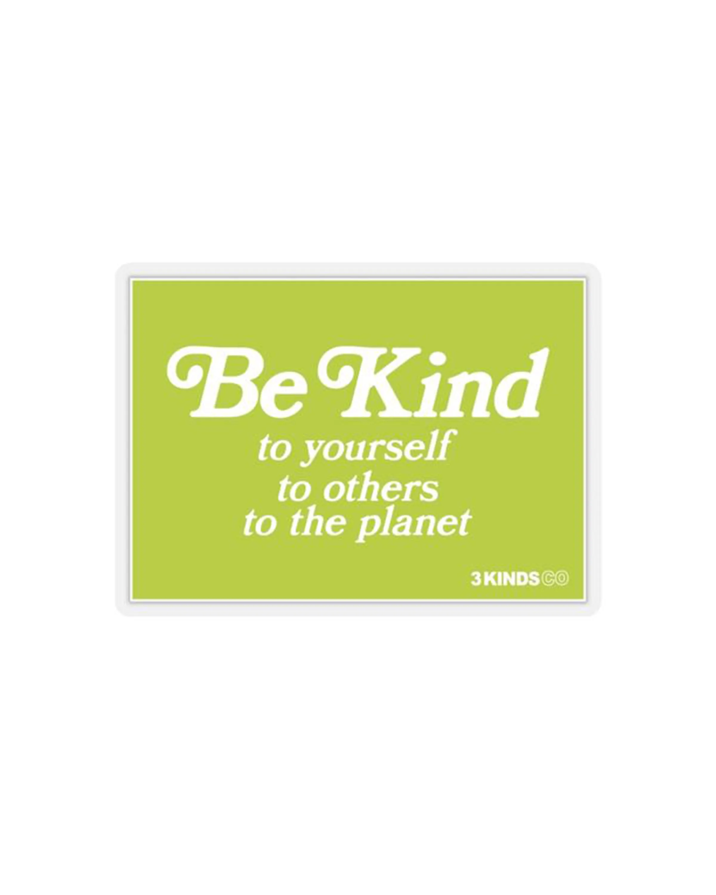 Be Kind Motto Sticker Green