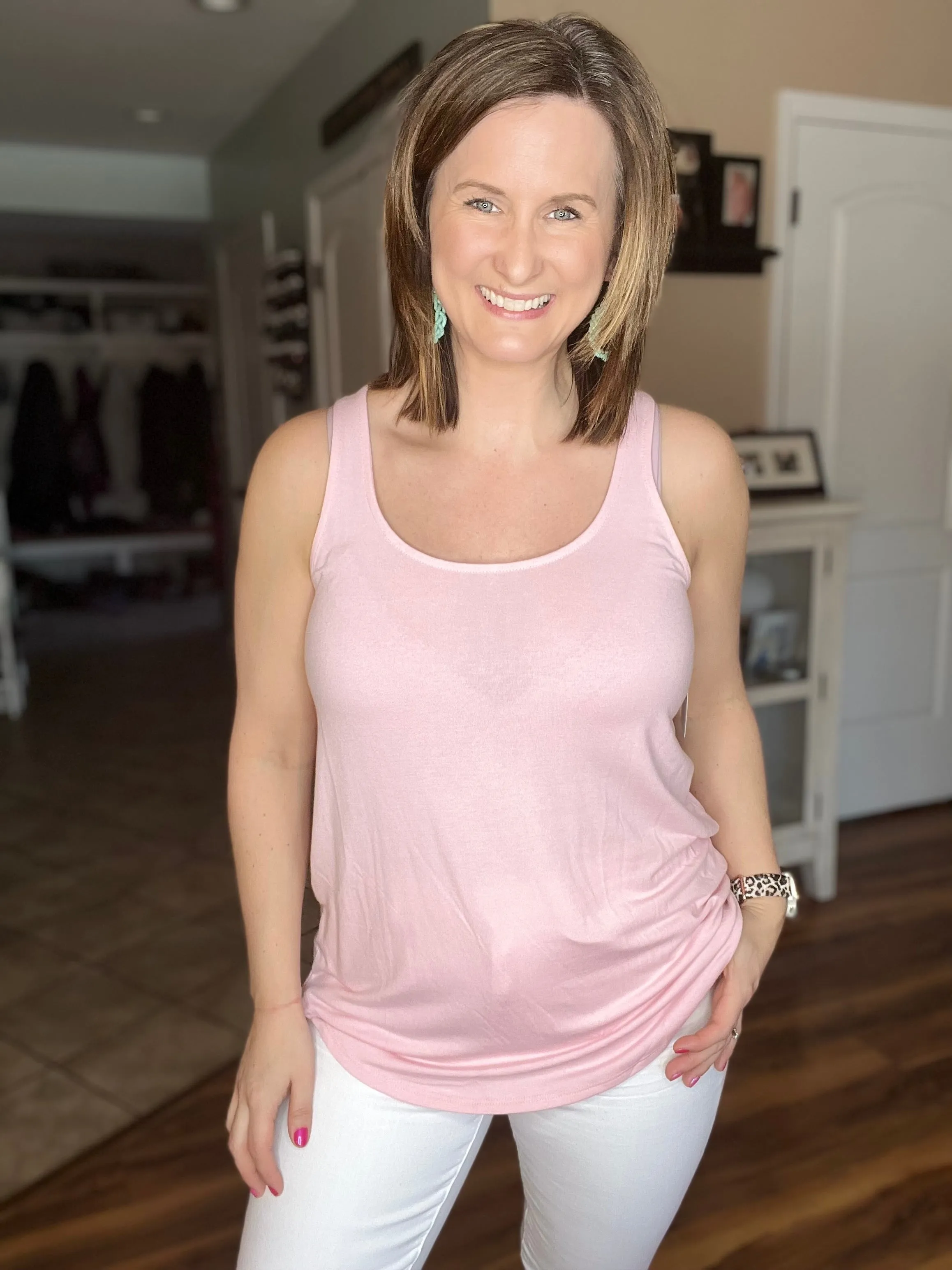 Beach Days Tank in Dusty Pink