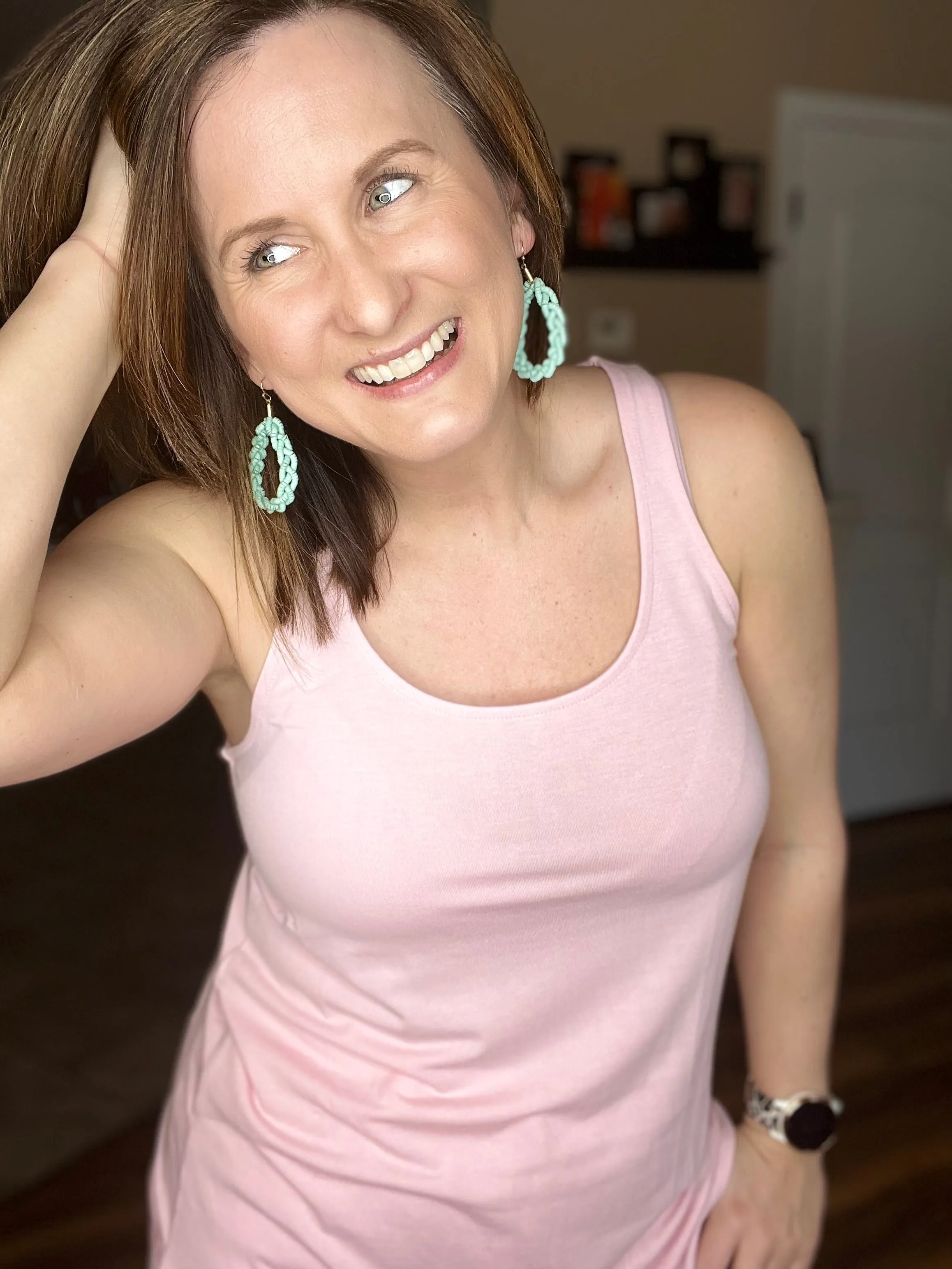 Beach Days Tank in Dusty Pink