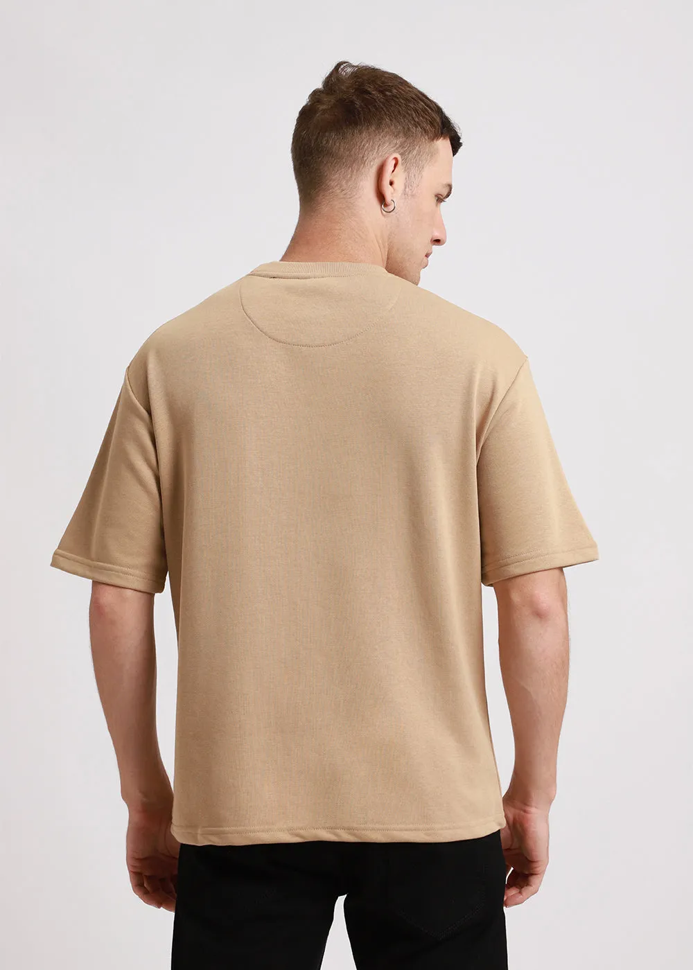 Birch Beige Oversized Basic T-shirt