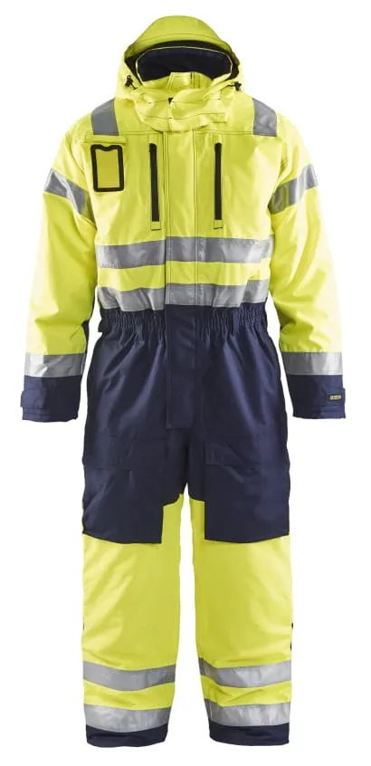 Blaklader High Visibility Waterproof Winter Coveralls with Knee Pad Pockets & Chin Guard - 6763