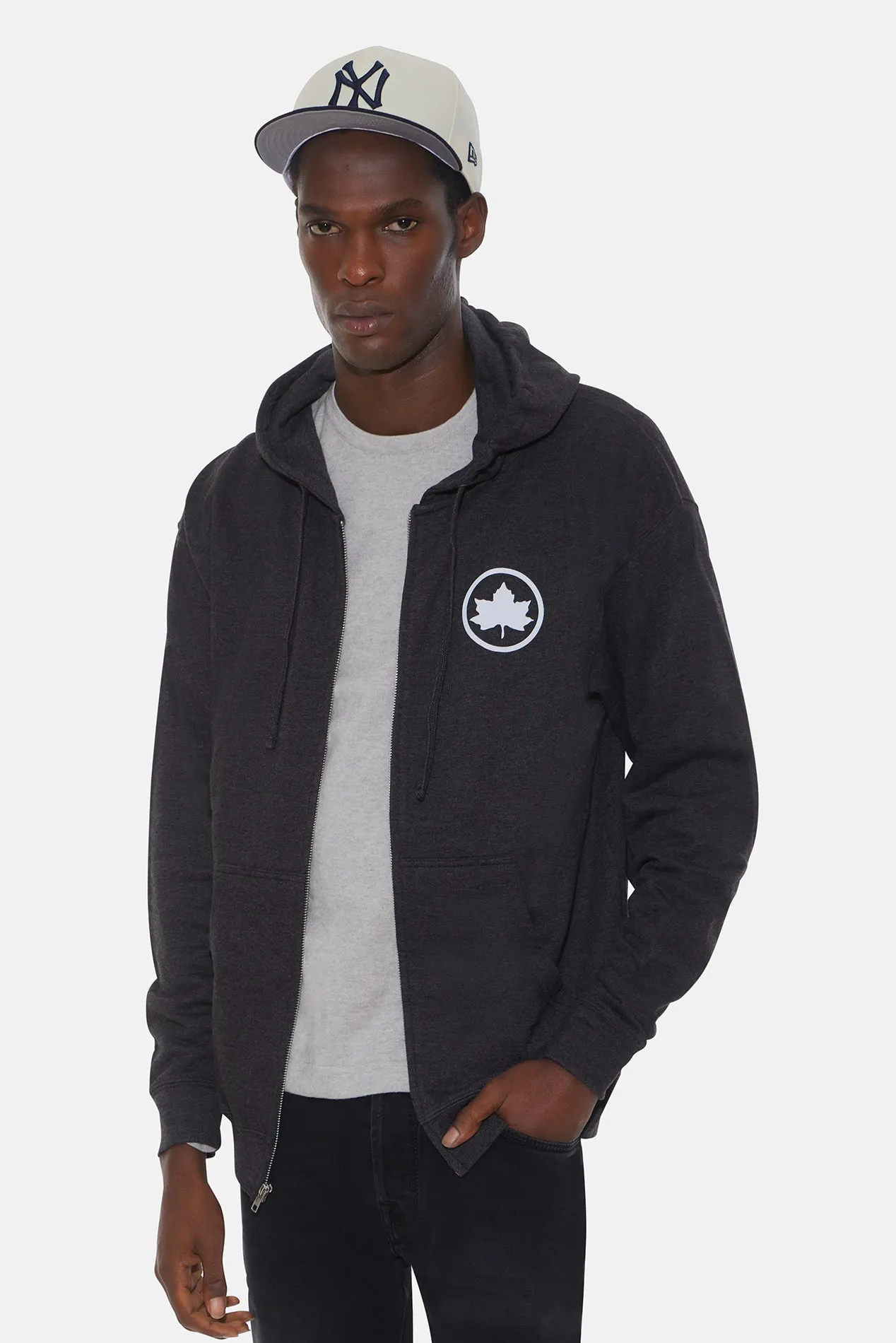 Bleecker Playground Zip Hoodie Charcoal