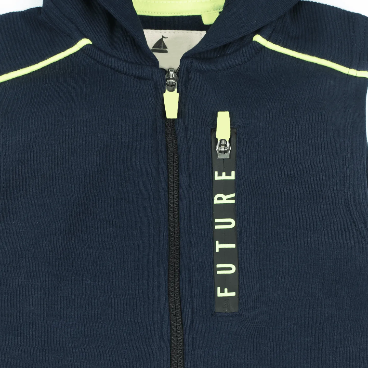 BOY'S BLUE SLEEVELESS HOODIE