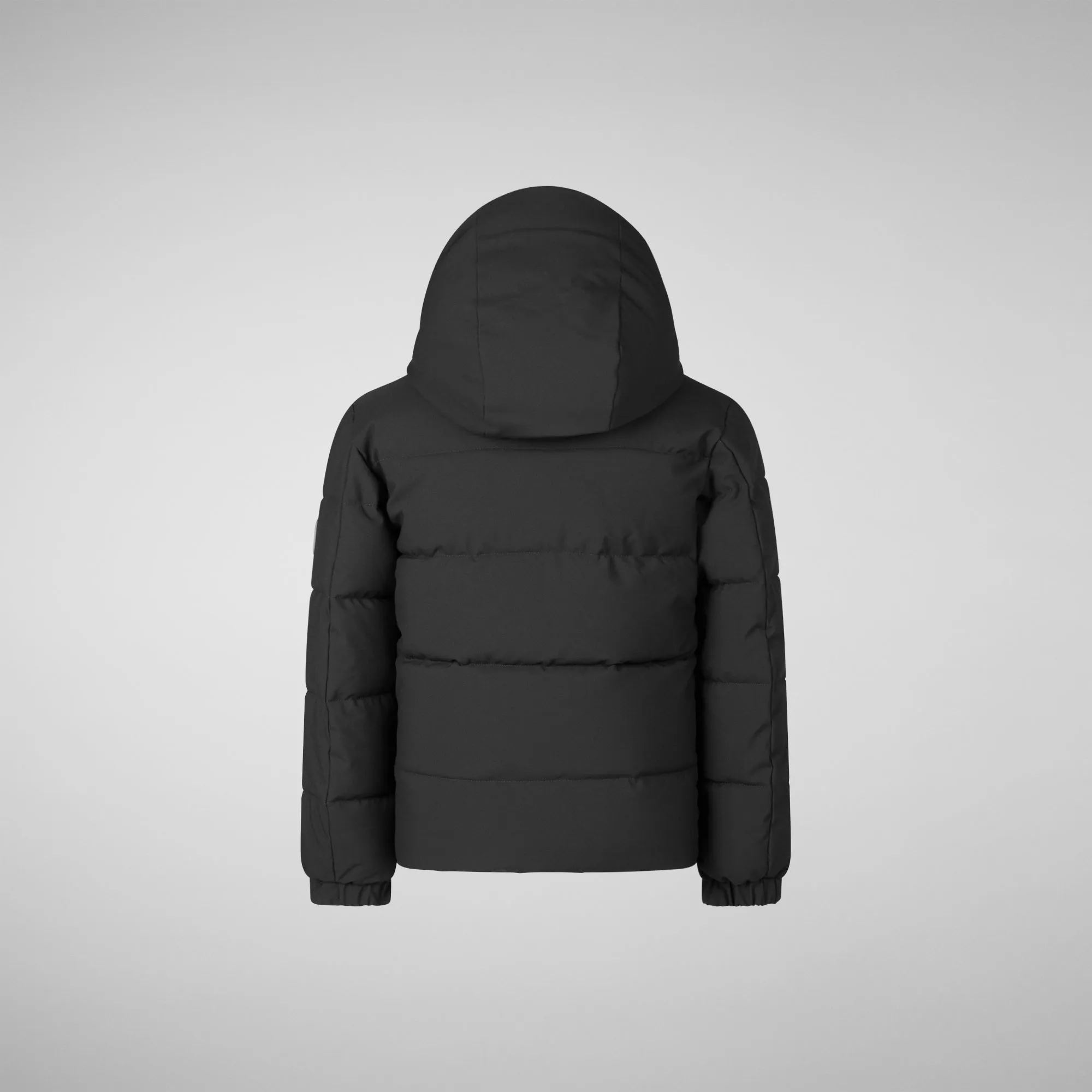 Boys' hooded parka Klaus in black