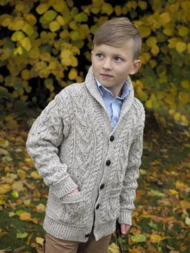 Boys Shawl Cardigan - Natural