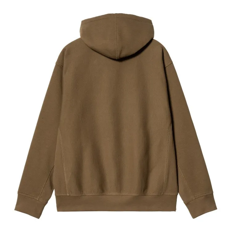 CARHARTT WIP SUDADERA HOODED AMERICAN SCRIPT SWEAT LUMBER