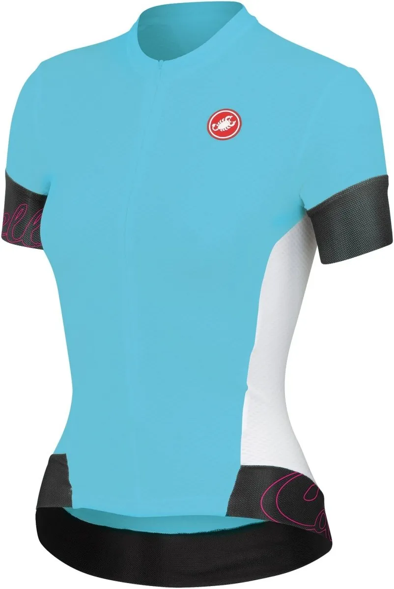 Castelli Womens Fortuna Jersey - Atoll Blue-White