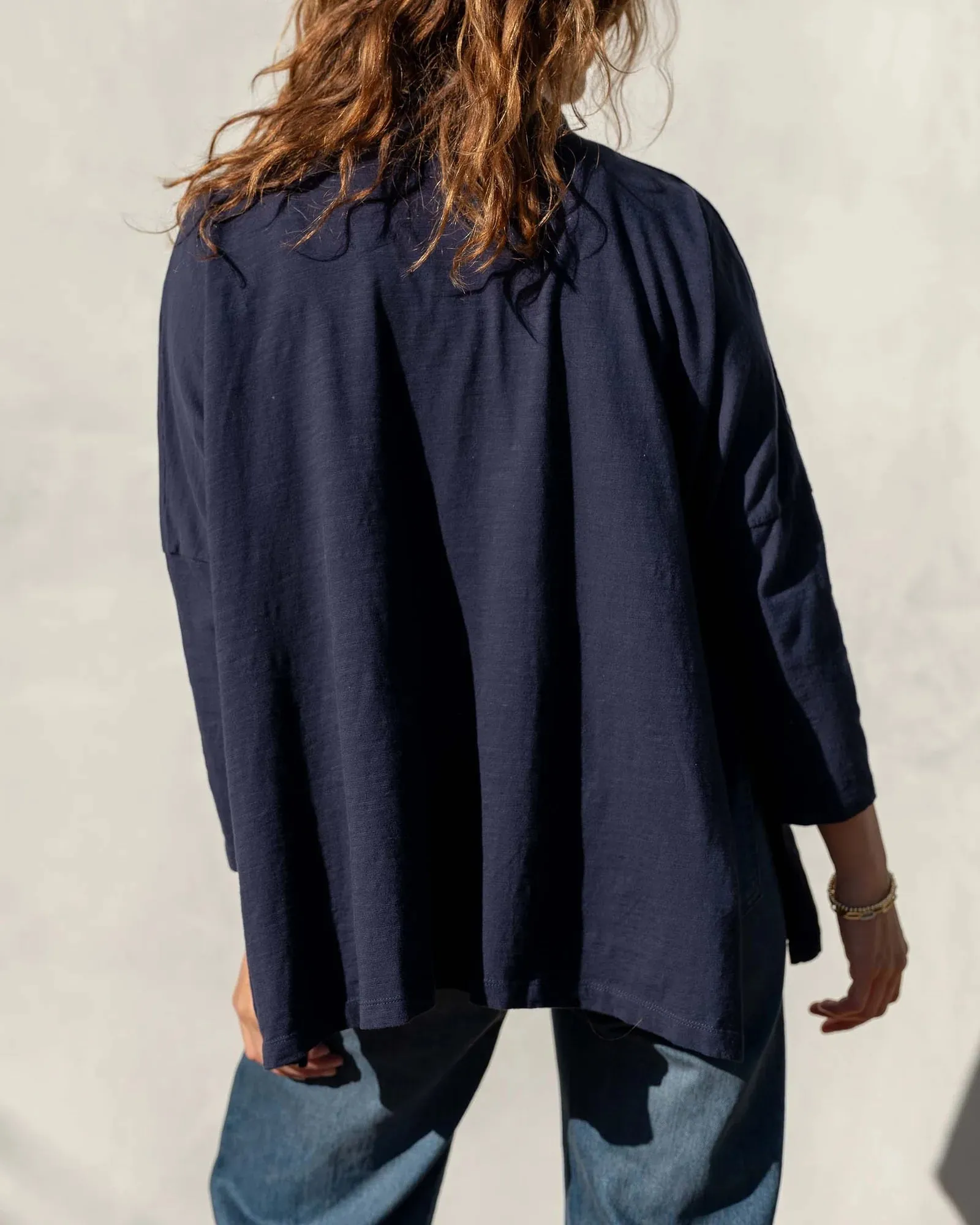 Catalina Turtleneck Tee in Navy