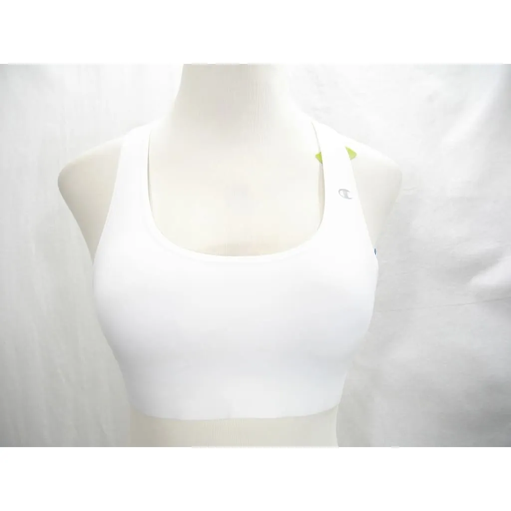 Champion B9504 Absolute Racerback Sports Bra with SmoothTec Band SMALL White NWT