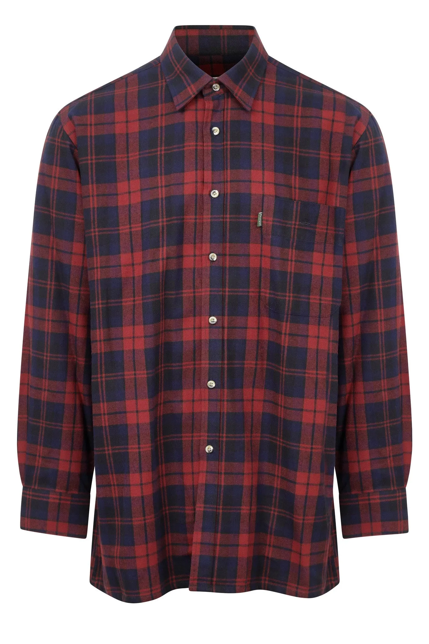 Champion Mens Matlock 100% Cotton Check Shirt-RED