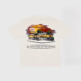 Cherry Diner S/S Pocket Tee (White)