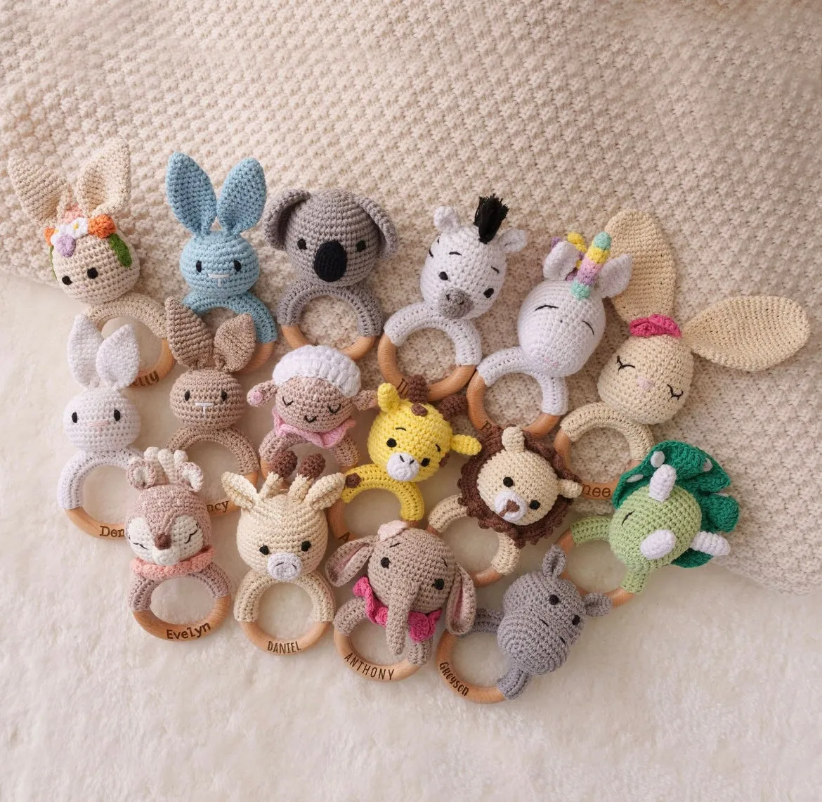 CHILDRENS ACCESSORIES~ Handmade baby rattles