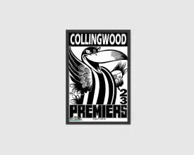 COLLINGWOOD MAGPIES OFFICIAL WEG ART 2023 FRAMED POSTER